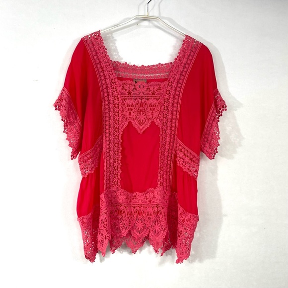 Johnny Was Pink Georgette Blouse Size M - Picture 7 of 15